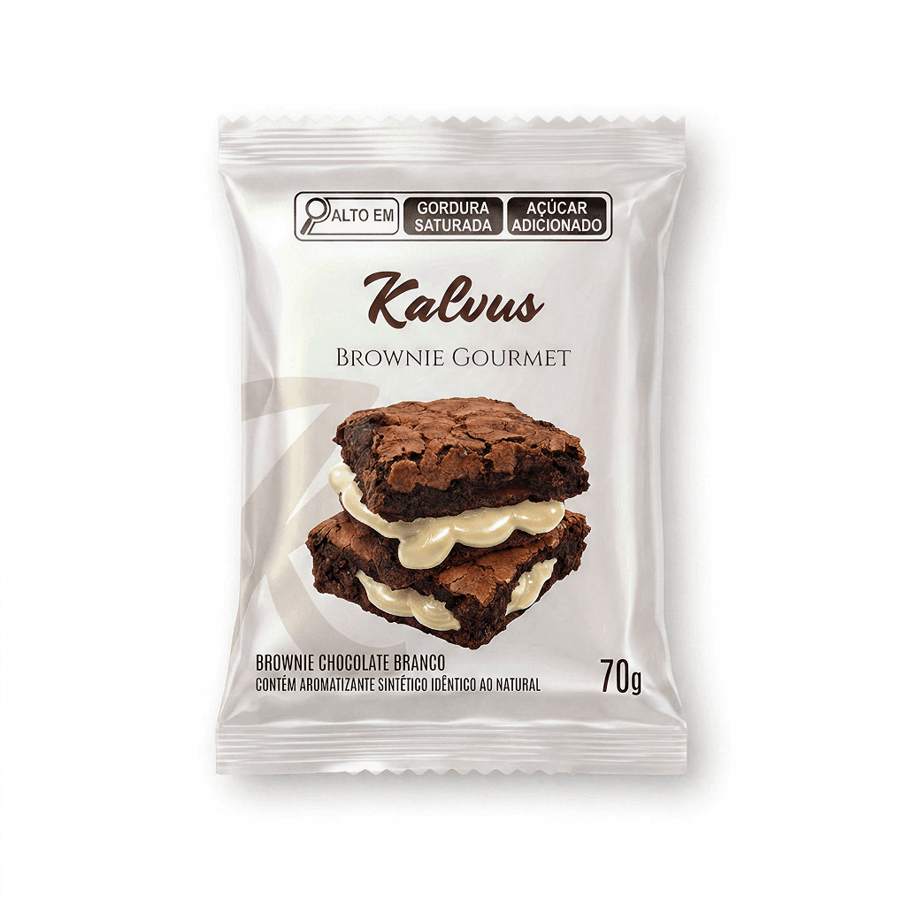 Kalvus Brownie Chocolate Branco 70g
